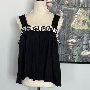 Lucky Brand Black Bohemian Tank Top L